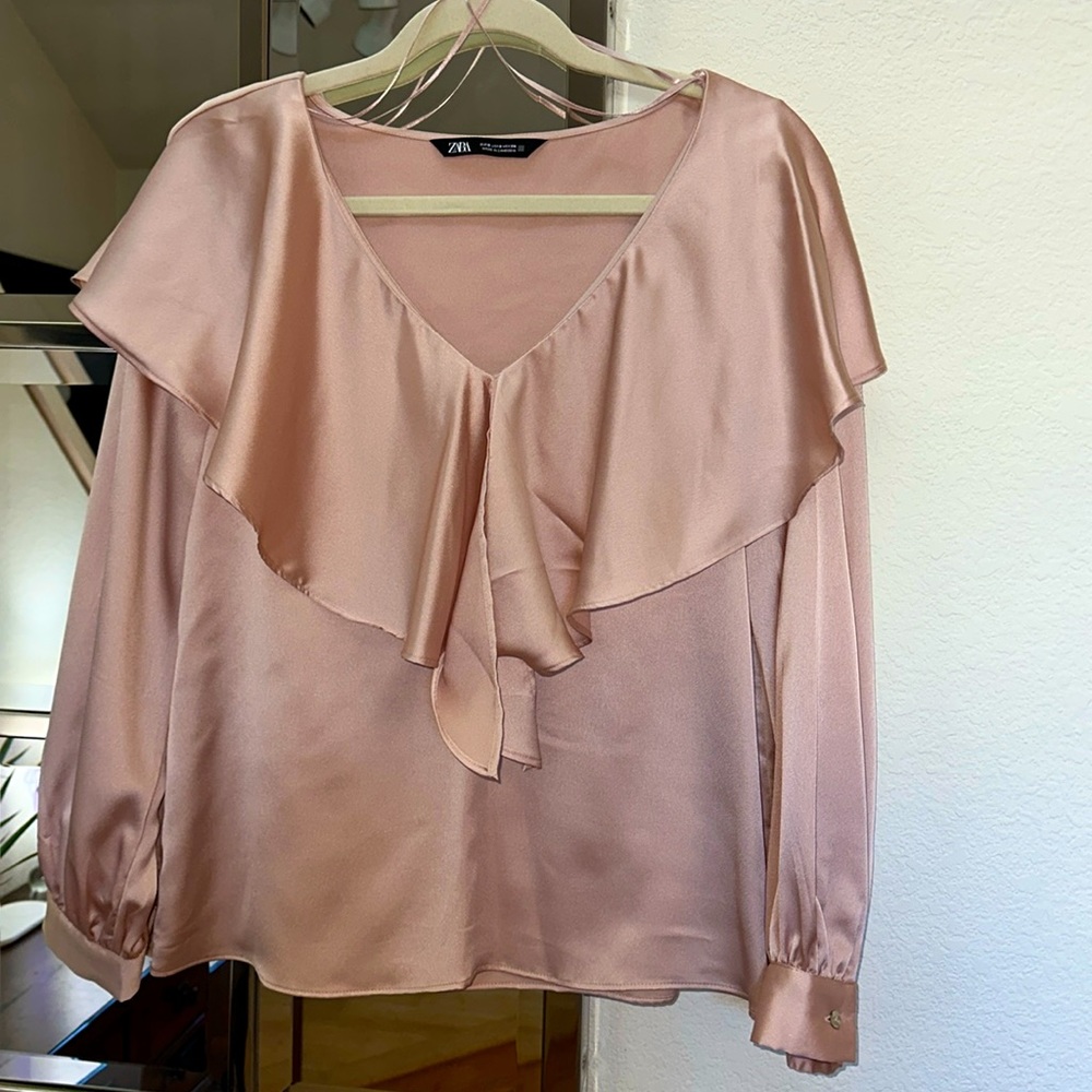 Satin pinkish blouse